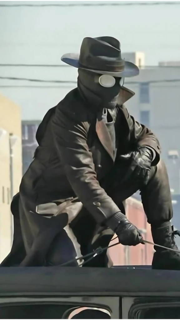 The first look at Cage’s Spider-Man Noir costume reveals.