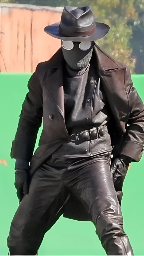 The first look at Cage’s Spider-Man Noir costume reveals.